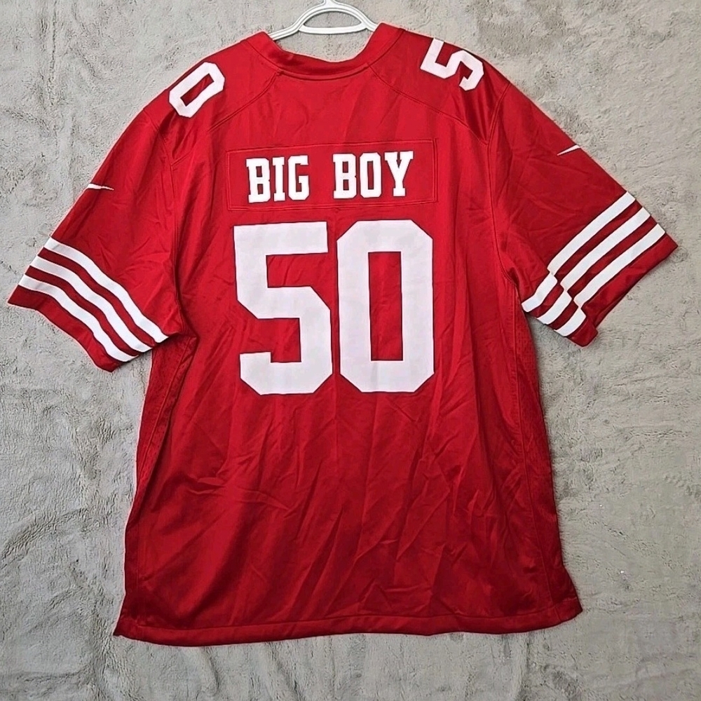 San Francisco 49ers‎ On Field "Big Boy 50" Red Home Jersey Size: XXL